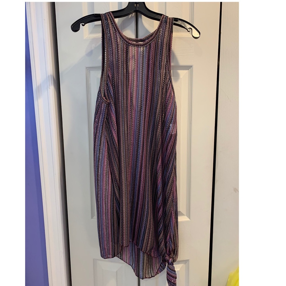 Becca Women’s Crochet Tie Side Tunic Swim CoverUp